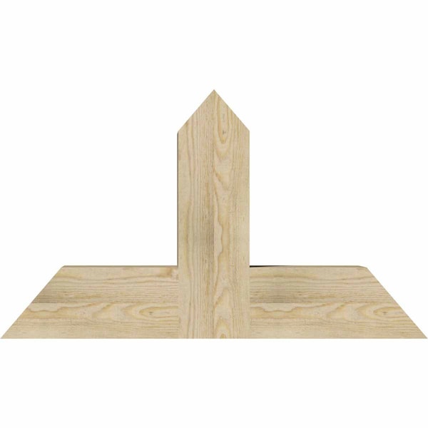 Ekena Millwork Portland Rough Sawn Timber Gable Bracket, Douglas Fir, 36"W x 21"H x 6"D x 6"F, 14/12 Pitch GBW036X21X0606POR00RDF - main